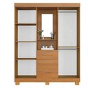 Ver imagem 5 de Guarda-Roupa 4 Portas 3 Gavetas com Espelho e Penteadeira Berlim Yescasa Marrom/Cinamomo