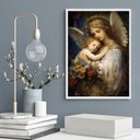 Ver imagem 2 de Quadro Decorativo Anjo Renascentista Mãe 45x34cm:madeira Preta