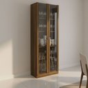 Ver imagem 1 de Cristaleira Sala de Jantar 2 Portas Vidro e 5 Prateleiras Graciela T02-D'Rossi
