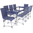 Ver imagem 1 de 10 Cadeiras Haiti e Mesa de Jantar 240x100 em Alumínio - Trama Original