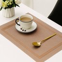 Ver imagem 2 de Jogo 2 Lugar Americano Retangular Mesa Pvc Rose Executivo 30x45cm em Casa Tem