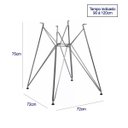 Ver imagem 3 de Base de Mesa Eames Eiffel Ferro Torre Cromada de Jantar ou Cozinha Poltronas do Sul 2038