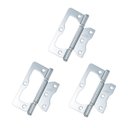 Ver imagem 1 de Kit 3 Dobradiça Sobrepor para Porta Cromada 4" X 3" - Loth