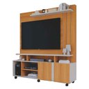 Ver imagem 1 de Estante Home Theater para Tv 55 Polegadas 2 Portas Artibuladas Valência Permóbili Nature/off White -
