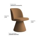 Ver imagem 3 de Cadeira de Jantar Giratória Liz Bouclé Terracota - Nexta Casa