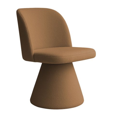 Cadeira de Jantar Giratória Liz Bouclé Terracota - Nexta Casa