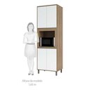 Ver imagem 4 de Cozinha Completa Modulada 5 Peças com Torre Microondas Armário e Balcão Mel Luciane Móveis