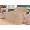 Cobre Leito Casal King Kit Conforto Liso Marrom + 1 Lençol de Elástico 6 PÇS - Bege - 1
