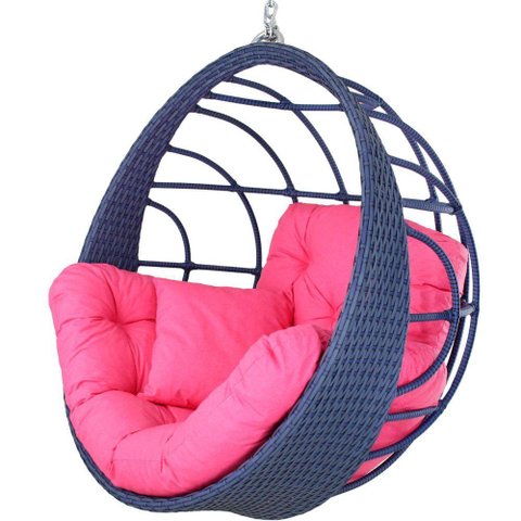Balanço Ninho Suspenso Hungria Azul Dark e Lisato Pink