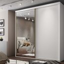 Ver imagem 1 de Guarda Roupa Casal 2 Portas 1 com Espelho 2,07 m MDF Inovatto Belmax