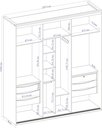 Ver imagem 4 de Guarda Roupa Casal 2 Portas 1 Espelho MDF 2,07 m Eleganza Belmax