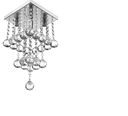 Ver imagem 4 de Lustre De Cristal para Sala de Jantar/Hall,Com 30Cm de Altura, Base de Inox Polido 20x20CM,Cristais