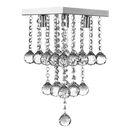 Ver imagem 1 de Lustre De Cristal para Sala de Jantar/Hall,Com 30Cm de Altura, Base de Inox Polido 20x20CM,Cristais