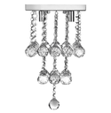 Ver imagem 2 de Lustre De Cristal para Sala de Jantar/Hall,Com 30Cm de Altura, Base de Inox Polido 20x20CM,Cristais