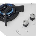 Ver imagem 3 de Fogão Cooktop 4q Tripla Chama Infinity Gás Mesa Vidro Branco Bivolt Fischer