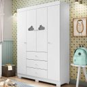 Ver imagem 6 de Kit Cômoda Infantil e Guarda Roupa Branco Brilho Sevilha - ÉdeCasaMóveis                                                                       