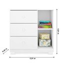 Ver imagem 4 de Kit Cômoda Infantil e Guarda Roupa Branco Brilho Sevilha - ÉdeCasaMóveis                                                                       