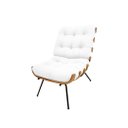 Ver imagem 1 de Poltrona Costela Suede Branco