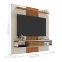 Ver imagem 2 de Painel para com Porta Damadine Off White Cinamomo Pintura 3d Ripada