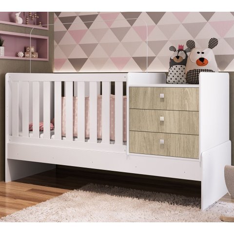 Berço Mini Cama 3 Gavetas Montreal Completa Móveis