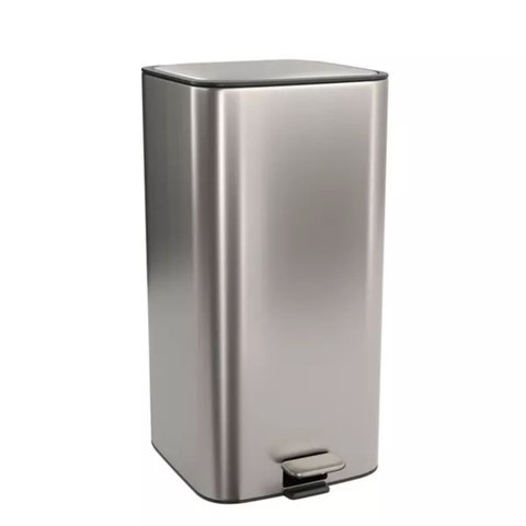 Lixeira Deca Quadrada com Pedal Suprema Inox 28l – 1005.qua.28.inx