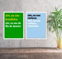 Ver imagem 1 de Kit 2 Quadros Rio de Janeiro - Brasileiro Carioca 24x18cm:moldura Preta