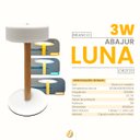 Ver imagem 2 de Luminária de Mesa Abajur Luna 3w Led Multicor 3k/4k/6k Touch Branco