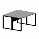 Ver imagem 4 de Plataforma de Trabalho 1,20 m X 1,20 m 2 Lugares Pés Metal 100% MDF F5 Office Cor:Cinza Sagrado com