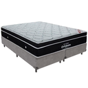 Ver imagem 1 de Cama Box e Colchão Elegant Molas Ensacadas Queen Ortobom: Cinza