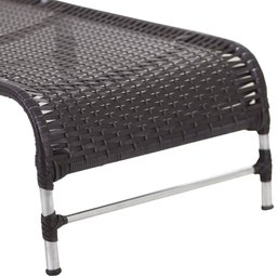 2 Espreguiçadeiras Garden e Mesa em Alumínio para Piscina - Tabaco - 6