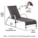 Ver imagem 4 de 2 Espreguiçadeiras Garden e Mesa em Alumínio para Piscina - Tabaco