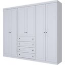 Ver imagem 2 de Guarda-Roupa Casal 6 Portas 4 Gavetas Americano Branco Henn