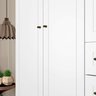 Guarda-Roupa Casal 6 Portas 4 Gavetas Americano Branco Henn - 6