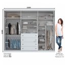 Ver imagem 4 de Guarda-Roupa Casal 6 Portas 4 Gavetas Americano Branco Henn