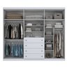 Guarda-Roupa Casal 6 Portas 4 Gavetas Americano Branco Henn - 3