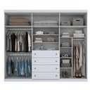 Ver imagem 3 de Guarda-Roupa Casal 6 Portas 4 Gavetas Americano Branco Henn