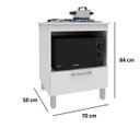 Ver imagem 4 de Armário de Cozinha para Cooktop Iara 1 Porta Branco - Jcarvalho