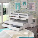 Ver imagem 1 de Beliche Baixo 2 Gavetas com Escrivaninha Foscarini