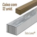 Ver imagem 4 de Kit 12 Barras Forro Teto Leve Base de Polímero PEAD Cement White 295cm x 25cm 0,7cm de Espessura Formaco Decor Branco/Grafite