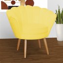 Ver imagem 2 de Poltrona Pétala Pés Palitos Sala Recepção Suede - S.a Móveis Estopar Poltrona Pétala Suede Suede Ama