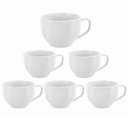 Ver imagem 1 de Conjunto 6 Xicaras de Porcelana Prisma Café Chá 200ml - Kit 06 Leite Colorida Caneca - Panami:branco
