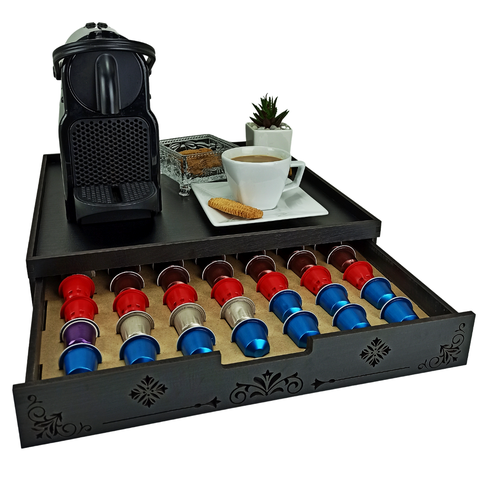Porta cápsulas de café Nespresso Com Bandeja e Gaveta PR63