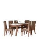 Ver imagem 4 de Conjunto Sala De Jantar 1,56 Com 06 Cadeiras Amêndoa 73B
