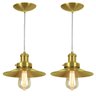 Kit 2 Pendentes Nordic Industrial 22 Cm Dourado Gold - 1