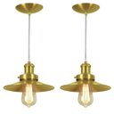 Ver imagem 1 de Kit 2 Pendentes Nordic Industrial 22 Cm Dourado Gold