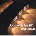 Ver imagem 3 de Arandela Led 8w Efeito 8 Fachos Branco Quente 3000-3500k Acabamento Branco Biv Marca Hitec