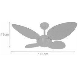 Ventilador de Teto Volare Petalo Palmae Branco 127v - 2
