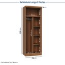 Ver imagem 4 de Guarda-roupa Modulado 6 Peças 11 Portas Arani Cabecasa Madeiraoriginals