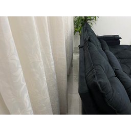Sofá Retrátil e Reclinável 2,70m em Tecido Veludão C/pillow Nos Braços Athenas:preto/270cm - 4