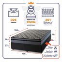 Ver imagem 3 de Conjunto Box Baú Queen Montreal Preto 158x198x71 c/ Molas Ensacadas